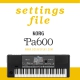 KORG Pa600 QT settings file